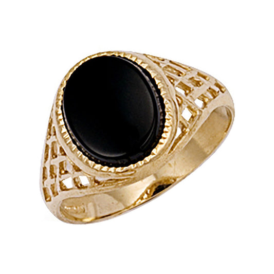 Yellow Gold Basket Side Ring