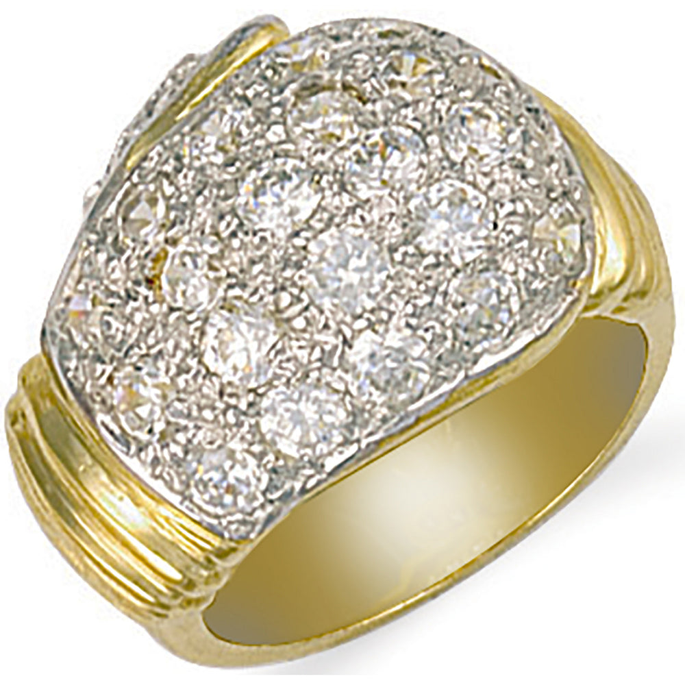 Yellow Gold Cubic Zirconia Boxing Glove Ring