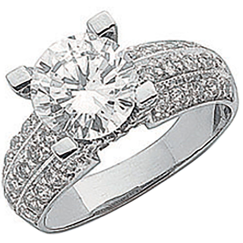 White Gold Fancy Cubic Zirconia Ring – product view