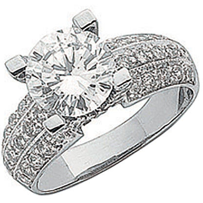 White Gold Fancy Cubic Zirconia Ring – product view