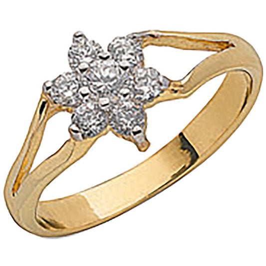 Yellow Gold Cubic Zirconia Baby Ring