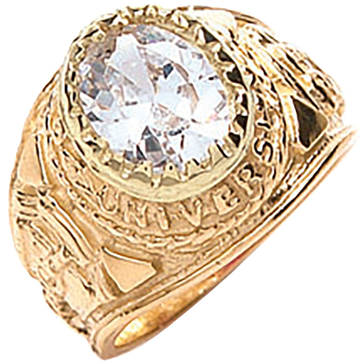 Yellow Gold Clear Cubic Zirconia Baby Collage Ring