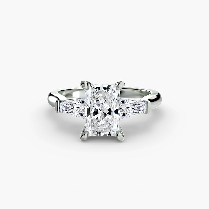 Three-Stone Engagement Ring with Baguette Side Stones 0.50ct–3.00ct and 0.60ct Side Stones for Women | Imperial Timeguette Side Stones) 2
