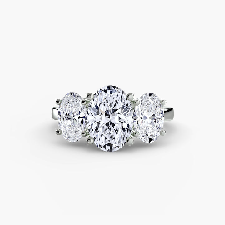 Trilogy Three-Stone Engagement Ring 0.50ct–3.00ct with 1.40ct Side Stones in Classic Wedding Style | Imperial Time UK Ltd