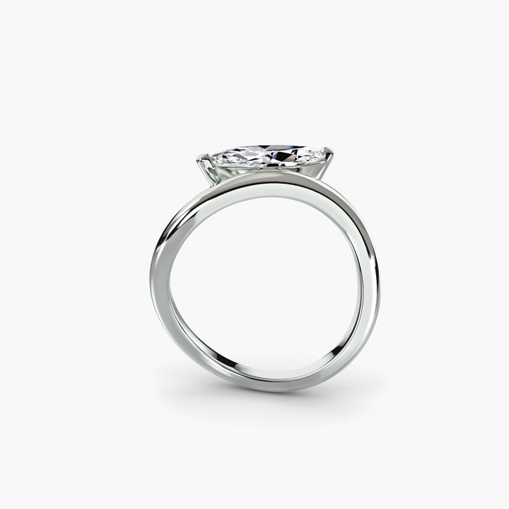 Wave Engagement Ring 0.50ct–3.00ct with 4.80mm Band in Nature-Inspired Wedding Style for Women | Imperial Time UK Ltd