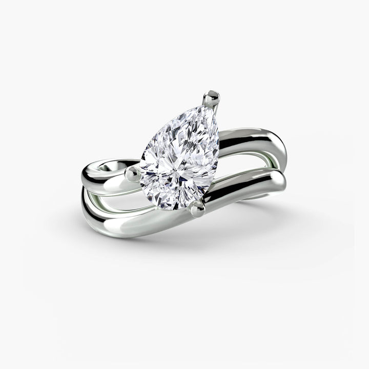 Wave Engagement Ring 0.50ct–3.00ct with 2.30mm Band for Women in Nature Classic Wedding Style | Imperial Time