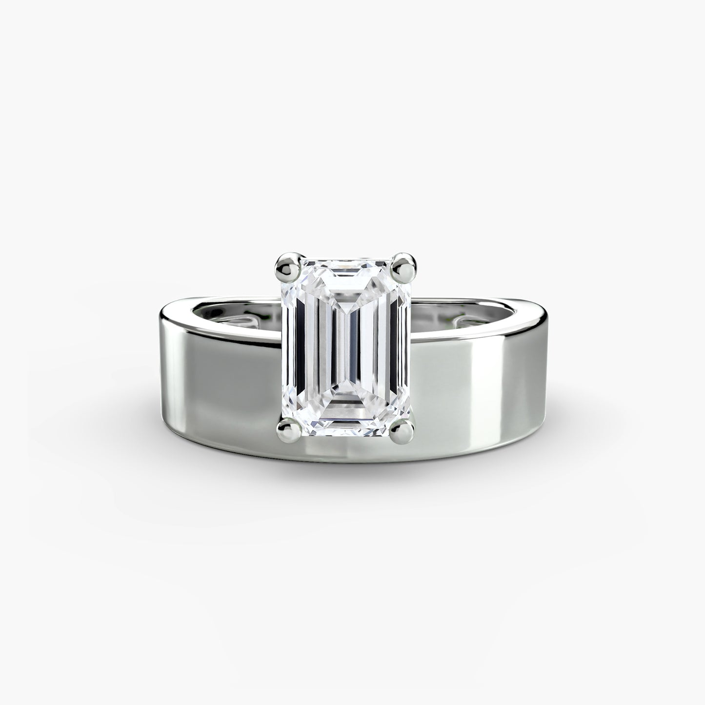 Wide Band Solitaire - Vintage engagement & wedding ring for women with 0.50ct-3.00ct stone options | Imperial Time UK Ltd