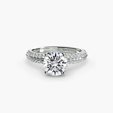 Solitaire with Pavé - – Watches|Jewellery|Gemstones|Repairs - London Kensington