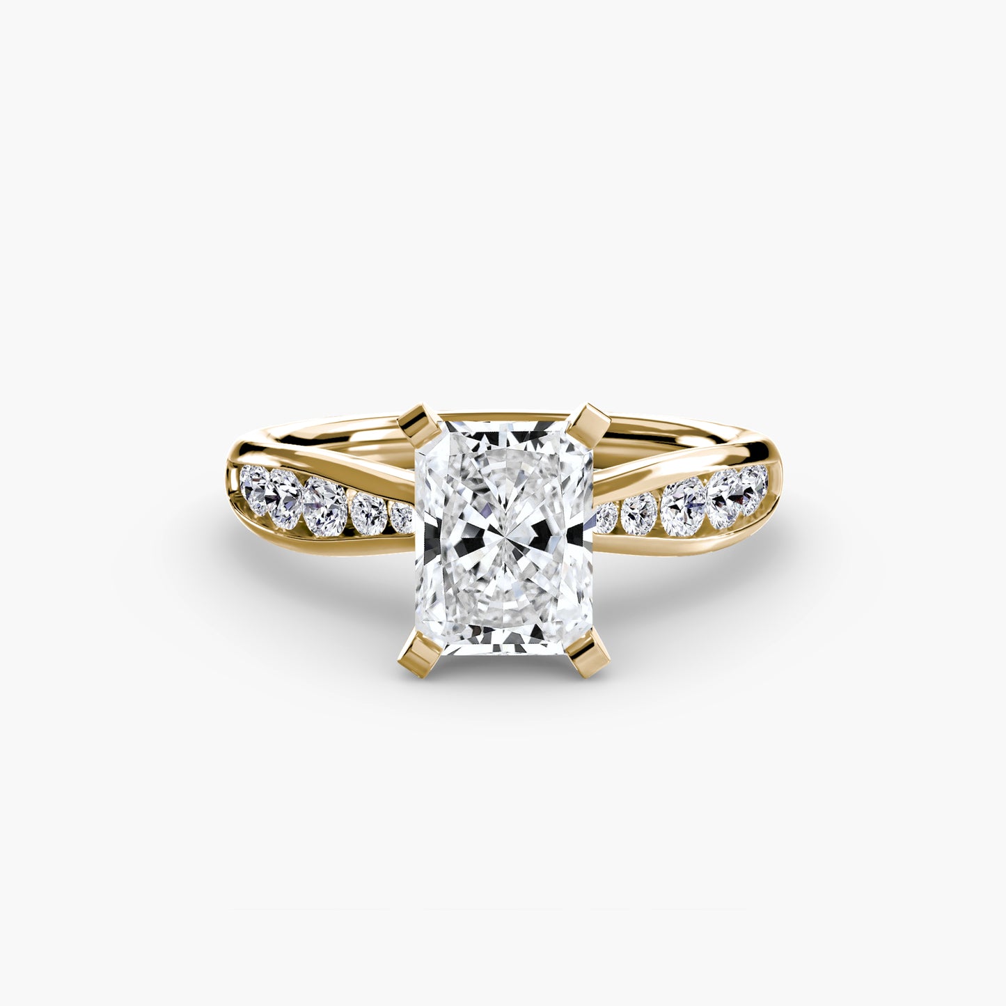 Solitaire Pavé Diamond-Band Ring 0.50ct–3.00ct with 0.31ct Side Stones for Women in Classic Wedding Style | Imperial Time