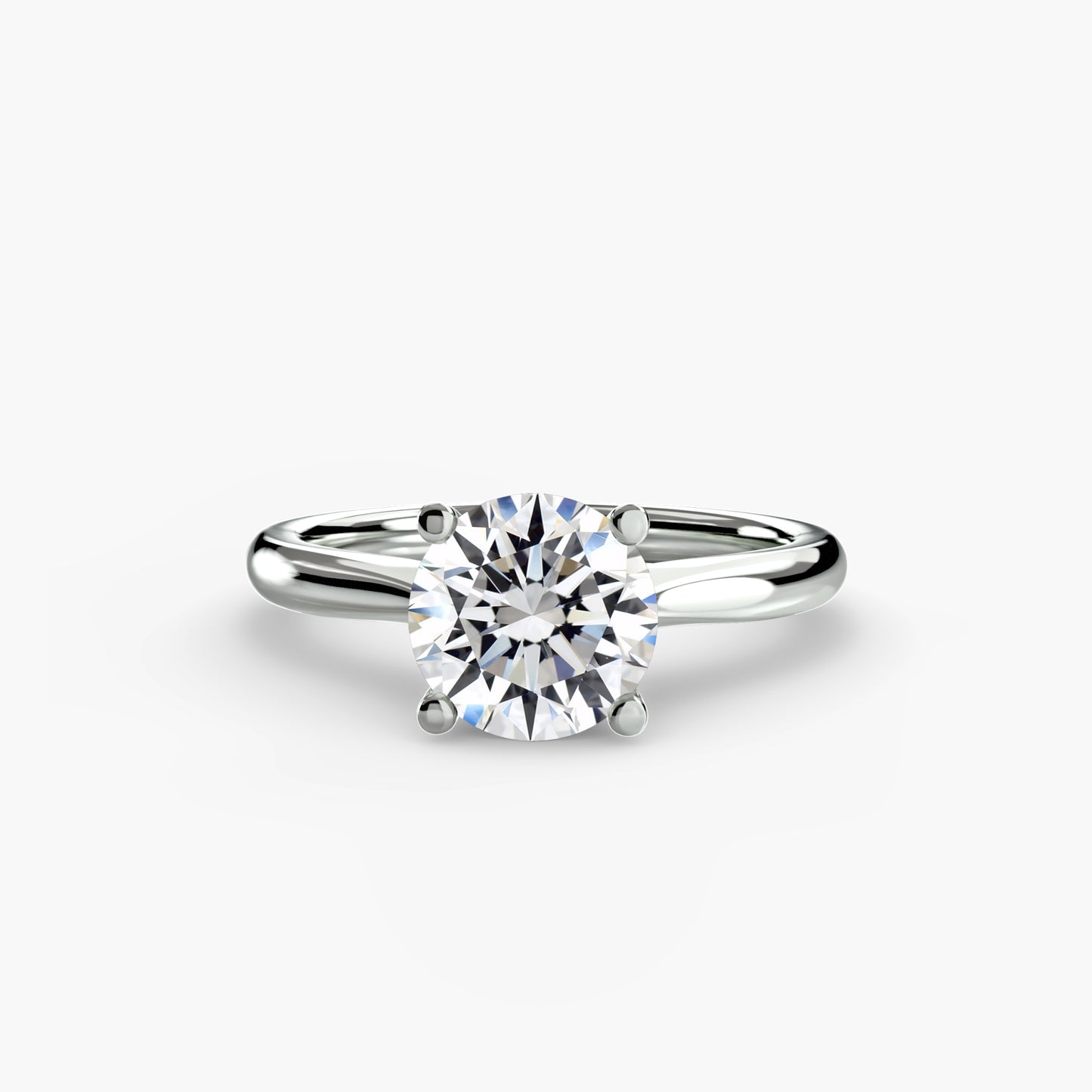 Solitaire Engagement Ring 0.50ct–3.00ct for Women with 2.40mm Band in a Timeless Classic Wedding Design | Imperial Time