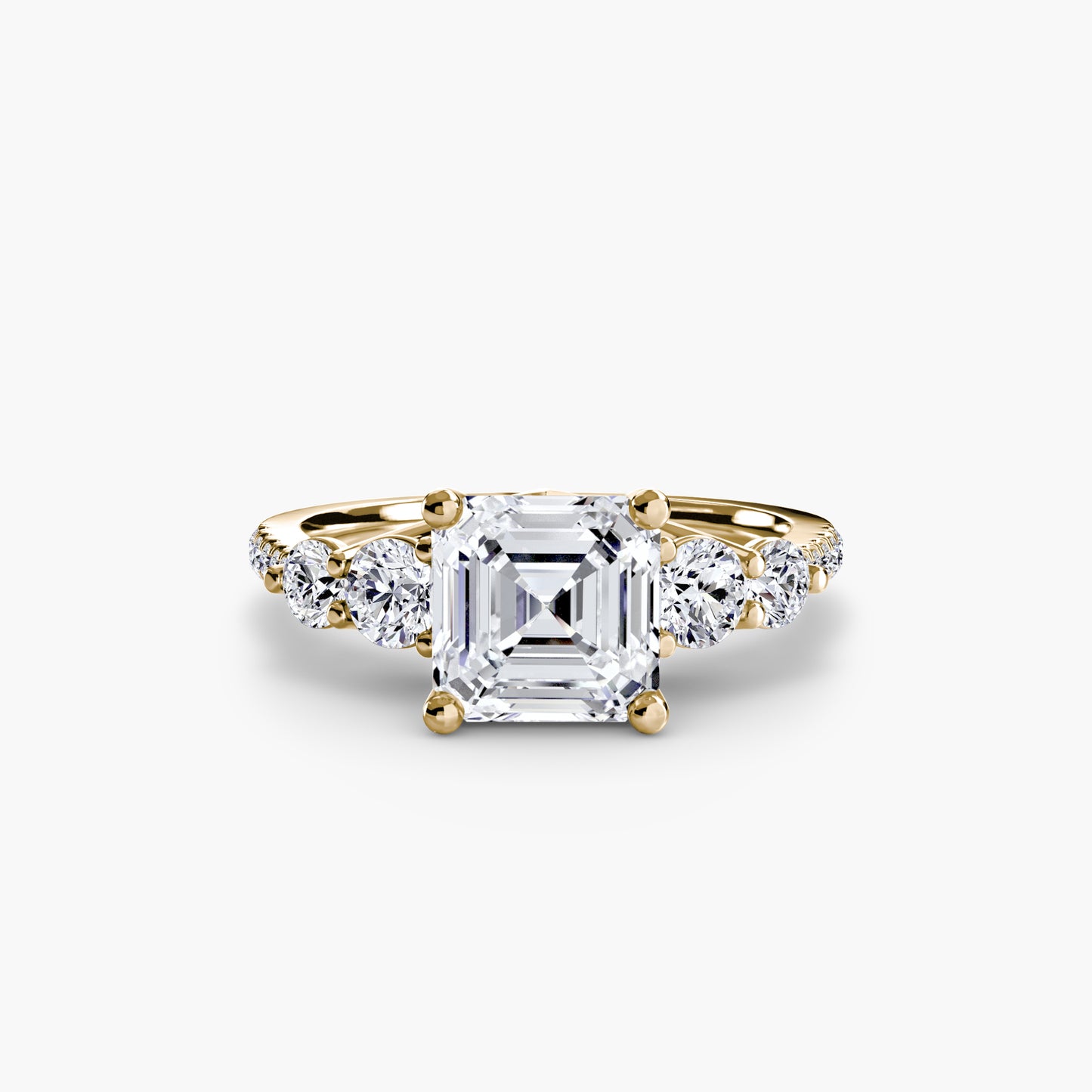 Five-Stone Pavé Engagement Ring 0.50ct–3.00ct with 0.49ct Side Stones in an Elegant Classic Style | Imperial Time UK Ltd