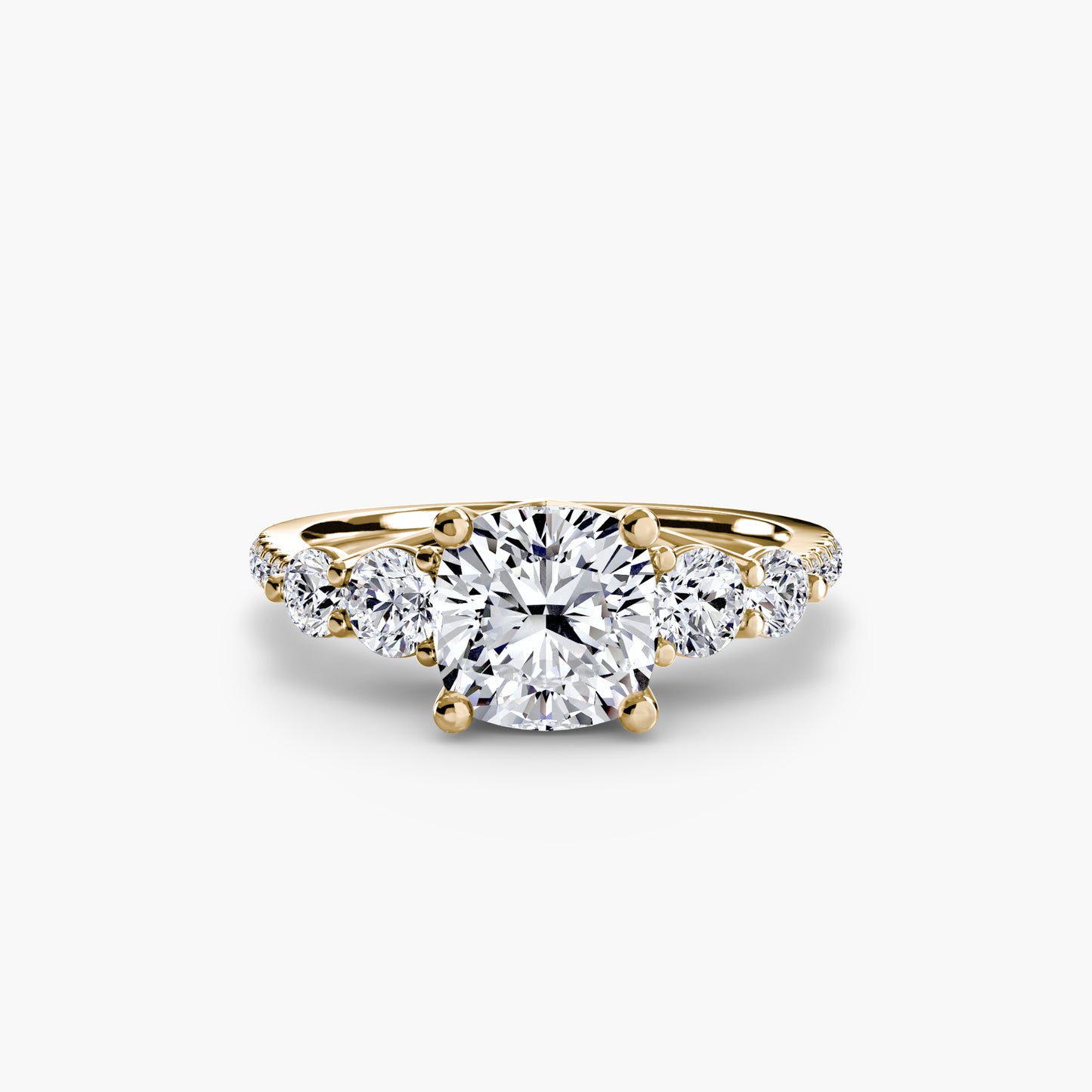 Five-Stone Pavé Engagement Ring 0.50ct–3.00ct with 0.49ct Side Stones in an Elegant Classic Style | Imperial Time UK Ltd