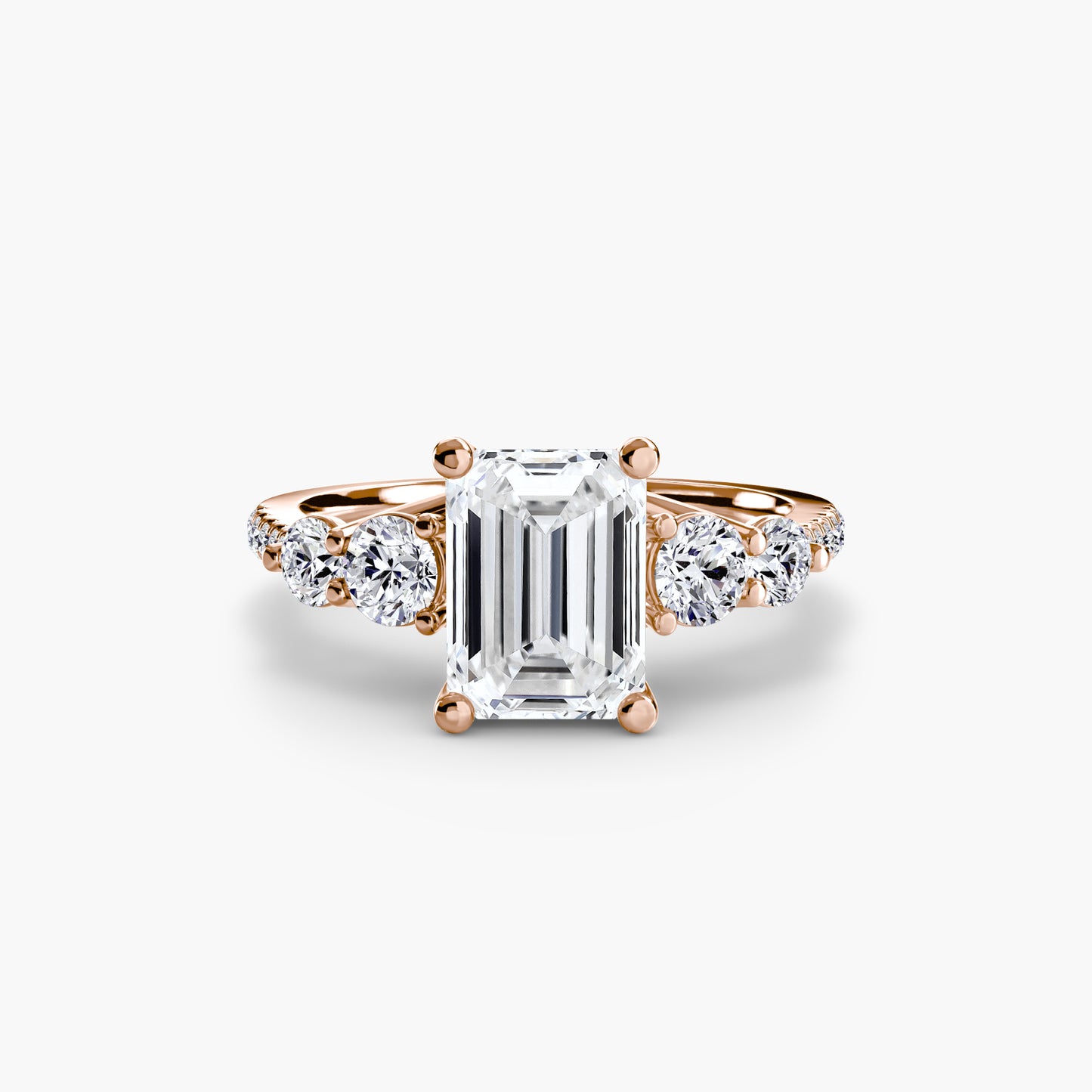 Five-Stone Pavé Engagement Ring 0.50ct–3.00ct with 0.49ct Side Stones in an Elegant Classic Style | Imperial Time UK Ltd