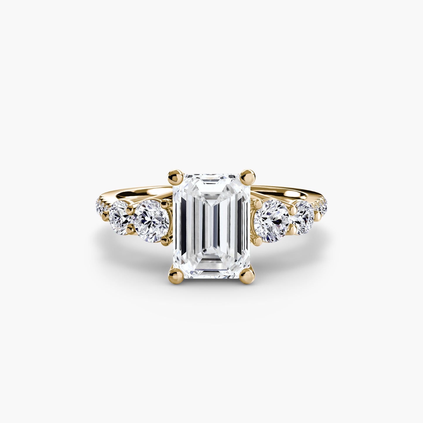 Five-Stone Pavé Engagement Ring 0.50ct–3.00ct with 0.49ct Side Stones in an Elegant Classic Style | Imperial Time UK Ltd