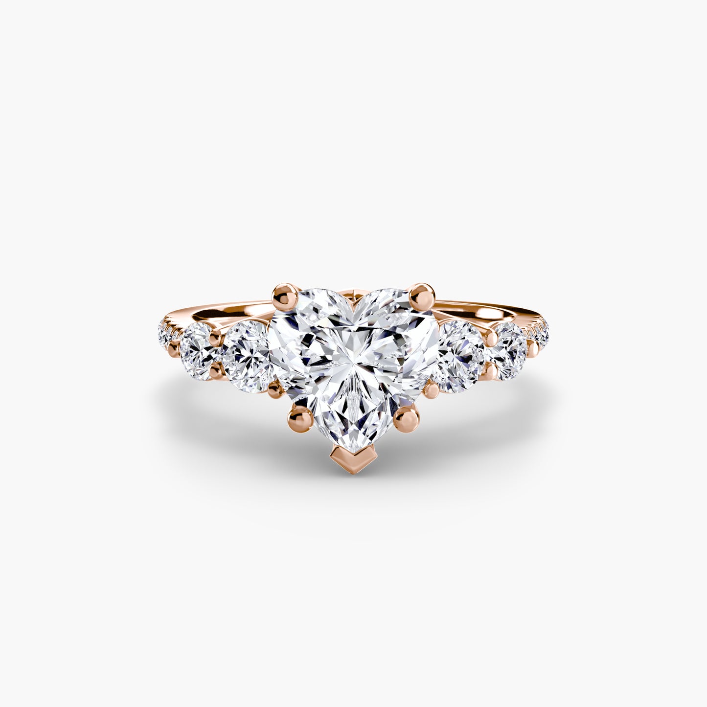 Five-Stone Pavé Engagement Ring 0.50ct–3.00ct with 0.49ct Side Stones in an Elegant Classic Style | Imperial Time UK Ltd