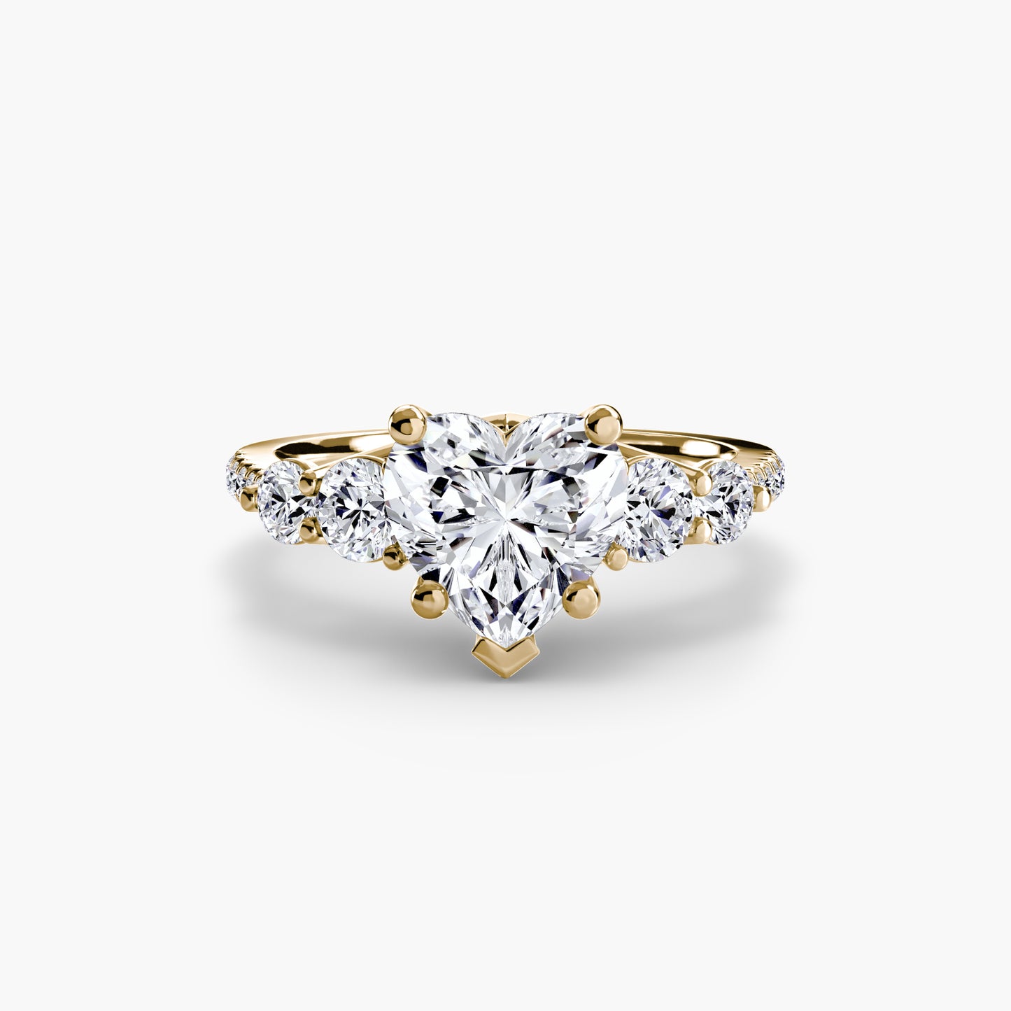 Five-Stone Pavé Engagement Ring 0.50ct–3.00ct with 0.49ct Side Stones in an Elegant Classic Style | Imperial Time UK Ltd