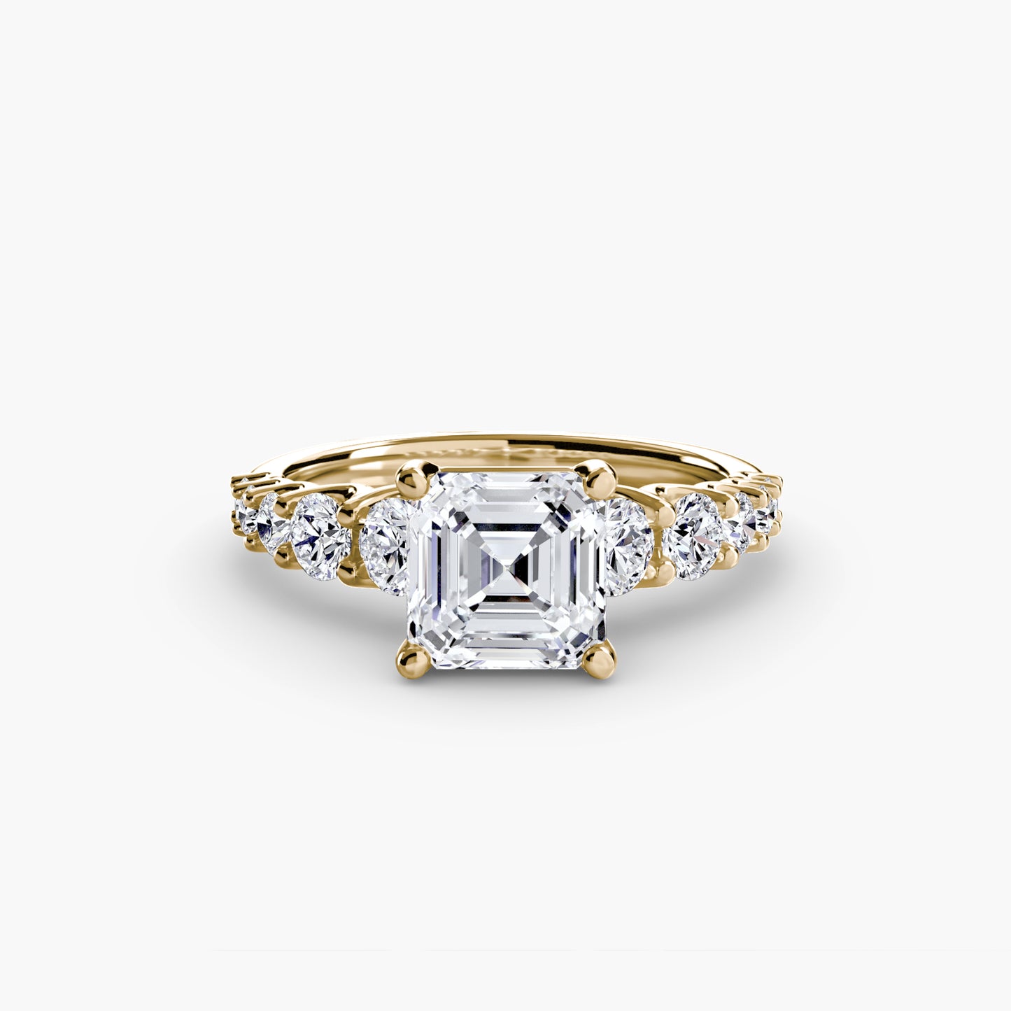 Graduated Accent Engagement Ring 0.50ct–3.00ct with 1.38ct Side Stones for Women in Wedding Style | Imperial Time UK Ltd