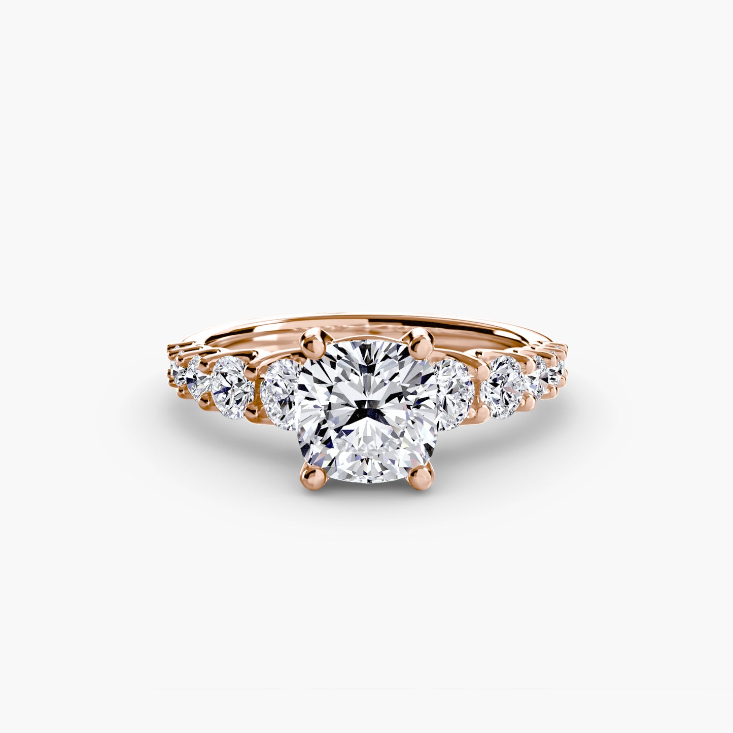 Graduated Accent Engagement Ring 0.50ct–3.00ct with 1.38ct Side Stones for Women in Wedding Style | Imperial Time UK Ltd