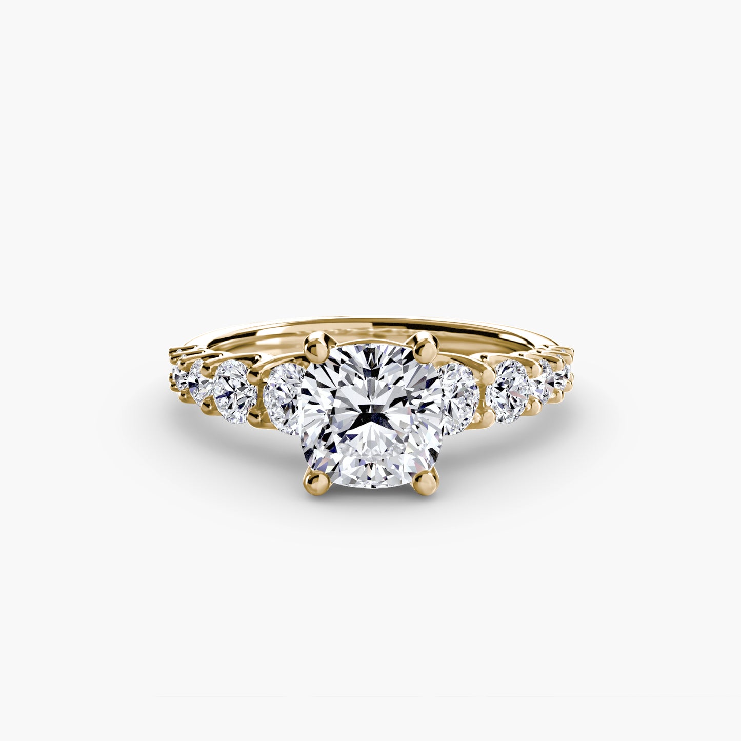 Graduated Accent Engagement Ring 0.50ct–3.00ct with 1.38ct Side Stones for Women in Wedding Style | Imperial Time UK Ltd