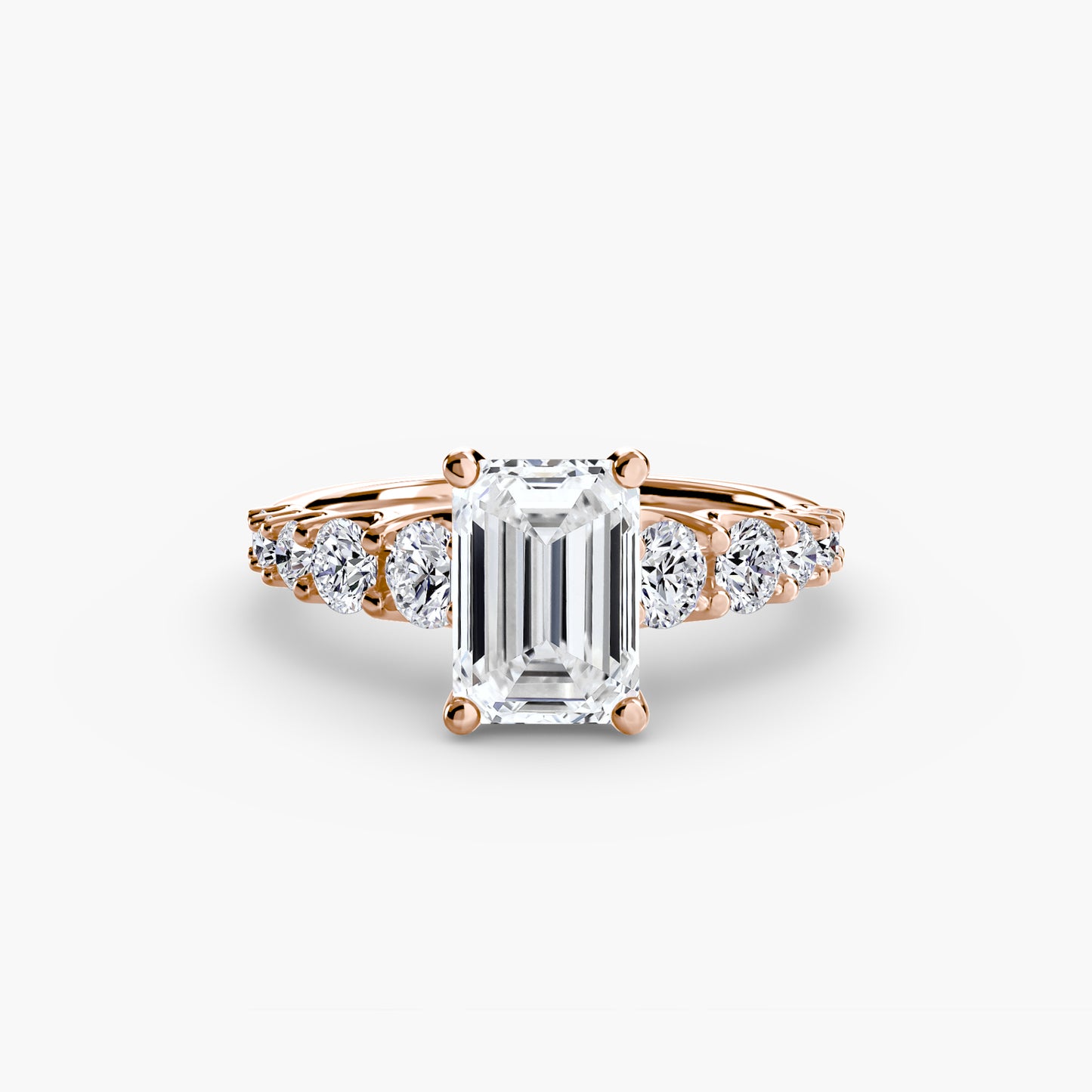 Graduated Accent Engagement Ring 0.50ct–3.00ct with 1.38ct Side Stones for Women in Wedding Style | Imperial Time UK Ltd