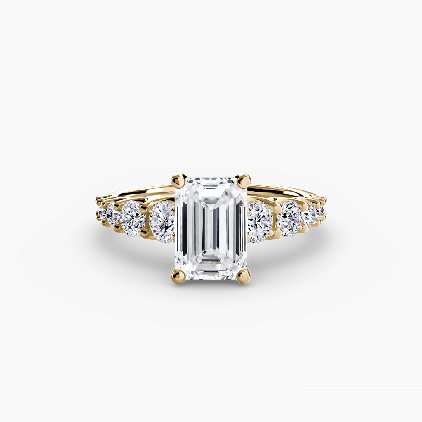Graduated Accent Engagement Ring 0.50ct–3.00ct with 1.38ct Side Stones for Women in Wedding Style | Imperial Time UK Ltd