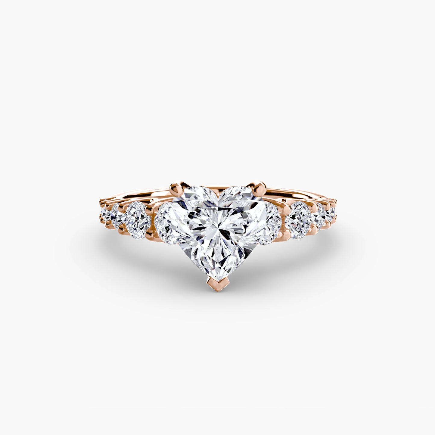 Graduated Accent Engagement Ring 0.50ct–3.00ct with 1.38ct Side Stones for Women in Wedding Style | Imperial Time UK Ltd
