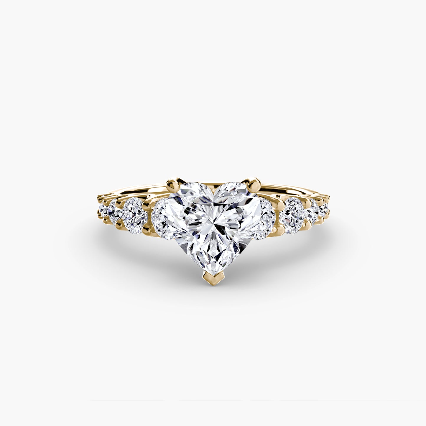 Graduated Accent Engagement Ring 0.50ct–3.00ct with 1.38ct Side Stones for Women in Wedding Style | Imperial Time UK Ltd