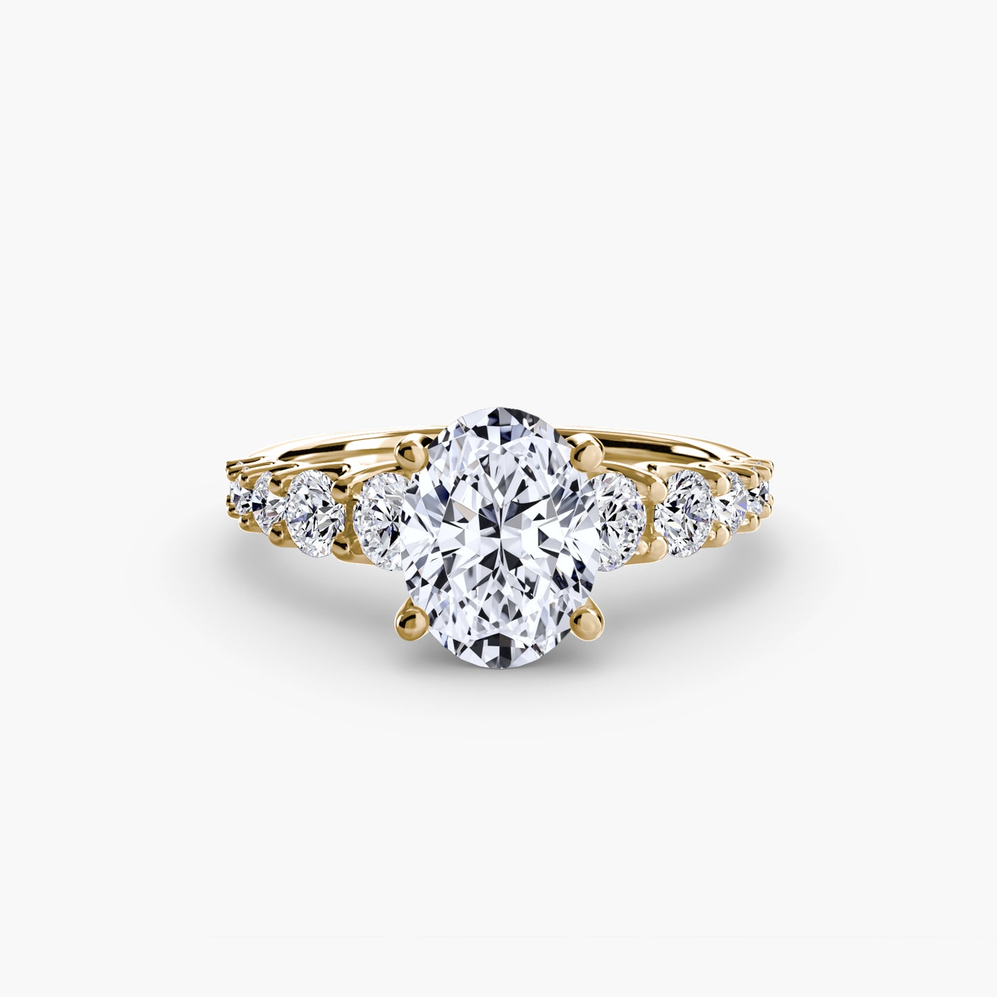 Graduated Accent Engagement Ring 0.50ct–3.00ct with 1.38ct Side Stones for Women in Wedding Style | Imperial Time UK Ltd