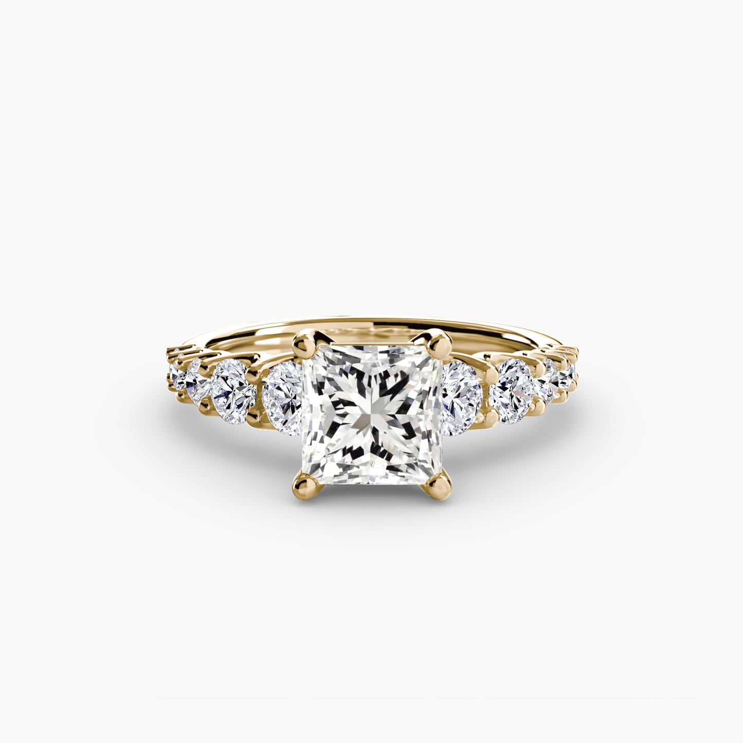 Graduated Accent Engagement Ring 0.50ct–3.00ct with 1.38ct Side Stones for Women in Wedding Style | Imperial Time UK Ltd