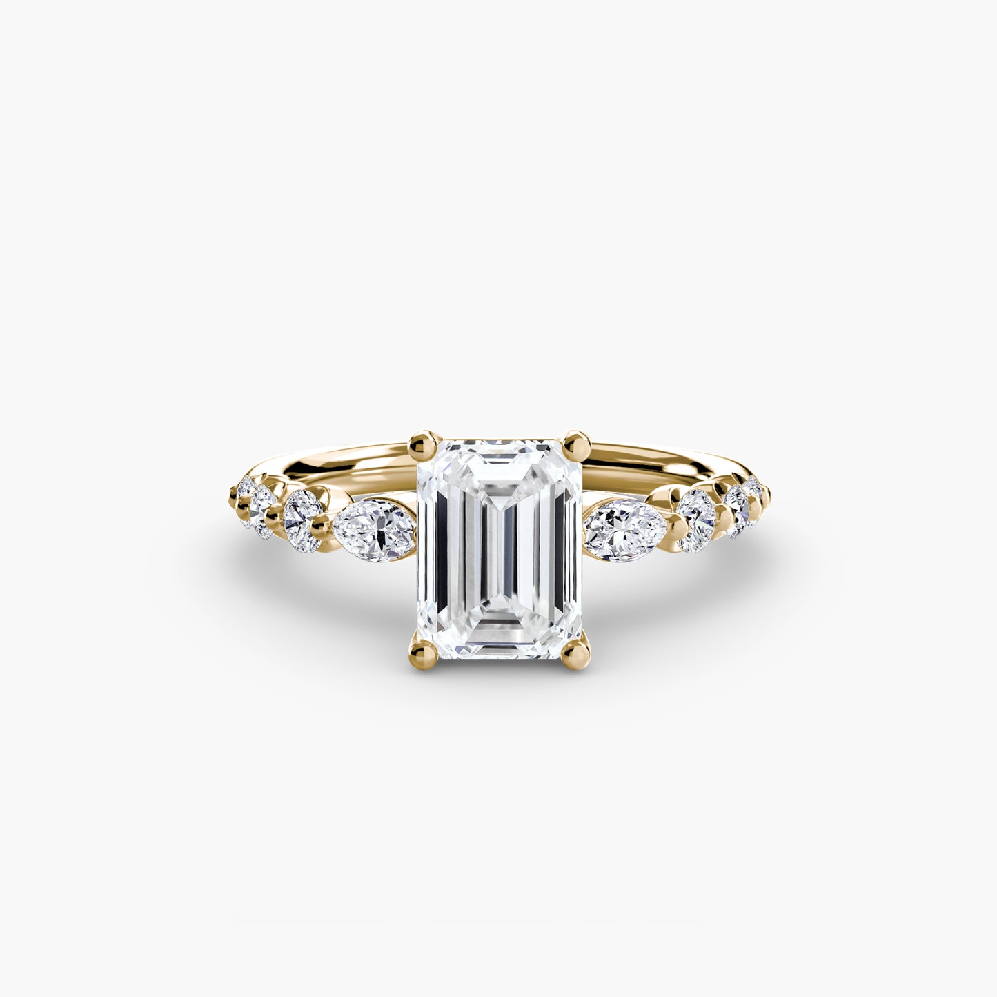 Tiered Accent Diamond-Band Engagement Ring 0.50ct–3.00ct with 0.29ct Side Stones for Women | Imperial Time UK Ltd
