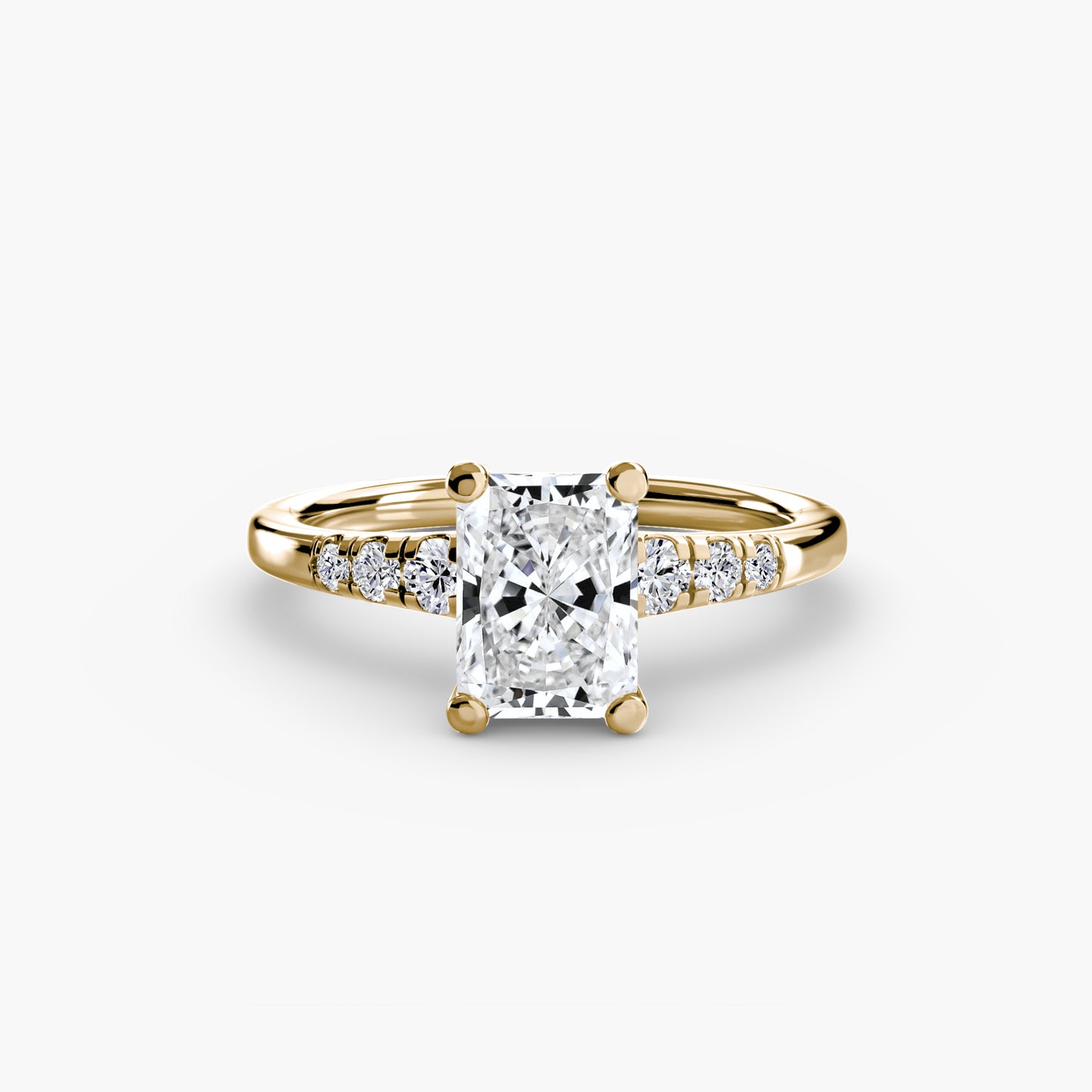 Solitaire Ring with Shoulder Accents 0.50ct–3.00ct and 0.14ct Side Stones in Classic Wedding Style | Imperial Time
