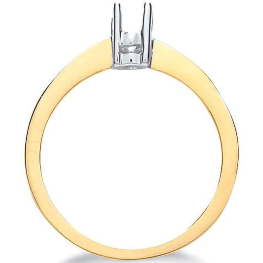 18ct Yellow Gold Ring Mount 0.20-0.25ct