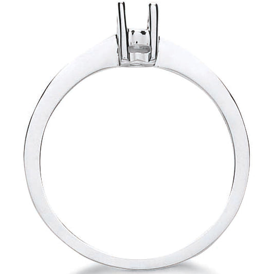 9ct White Gold Ring Mount 0.10-0.15ct - Fine Ring - Certified Authentic - Swiss Made – Luxury Jewellery by Imperial Ti