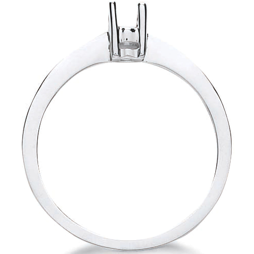 9ct White Gold Ring Mount 0.10-0.15ct