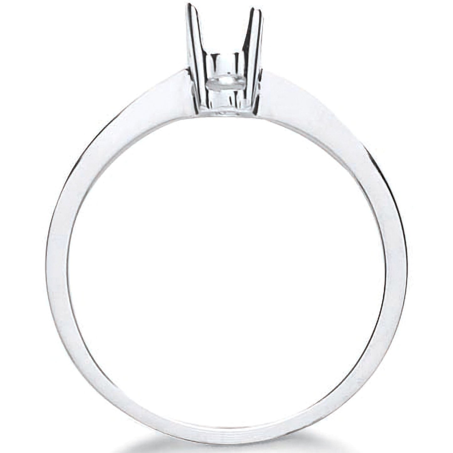 9ct White Gold Ring Mount 0.20-0.25ct - Fine Ring - Certified Authentic - Swiss Made – Luxury Jewellery by Imperial Ti