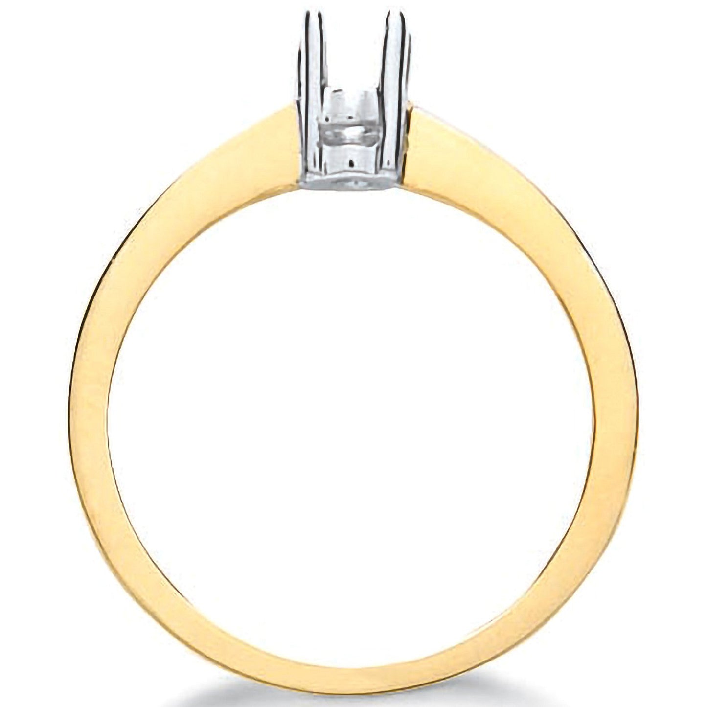 9ct Yellow Gold Ring Mount 0.10-0.15ct - Fine Ring - Certified Authentic - Swiss Made – Luxury Jewellery by Imperial T