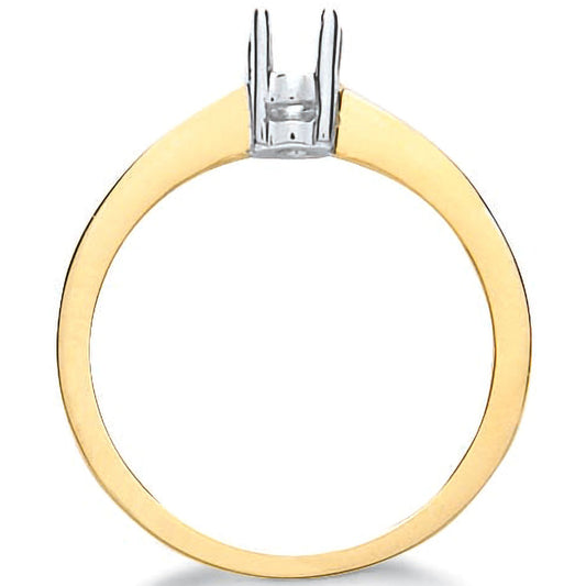 9ct Yellow Gold Ring Mount 0.20-0.25ct - Fine Ring - Certified Authentic - Swiss Made – Luxury Jewellery by Imperial T