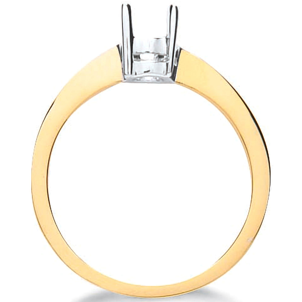 18ct Yellow Gold Ring Mount 0.30-0.35ct