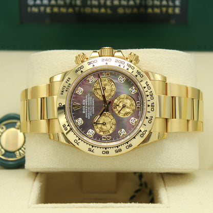 Rolex Cosmograph Daytona 116508 factory Tahitian MOP diamond dial yellow gold