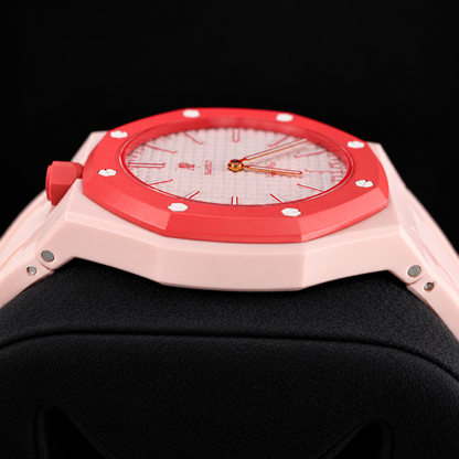 Swatch x AP Royal Pop Otto Rosso SSX03R100N pink and red Bioceramic wristwatch - product photo 8