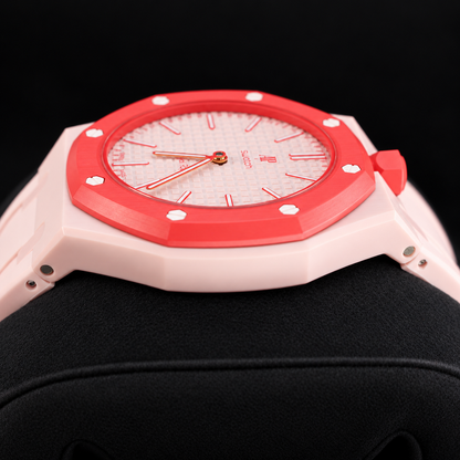 Swatch x AP Royal Pop Otto Rosso SSX03R100N pink and red Bioceramic wristwatch - product photo 9