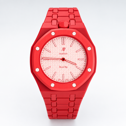Swatch x Audemars Piguet Royal Pop OTTO ROSSO SSX03R100N watch with Bioceramic bracelet and case
