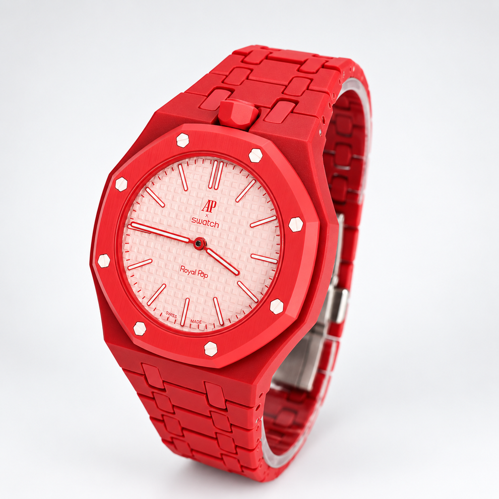 Swatch Royal Pop OTTO ROSSO SSX03R100N with compatible Bioceramic bracelet, additional product view