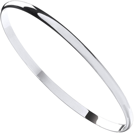 Silver 4mm D - Shaped Slave Bangle - Luxury Watch - Certified Authentic - Swiss Made – Luxury Watch by Imperial Time U