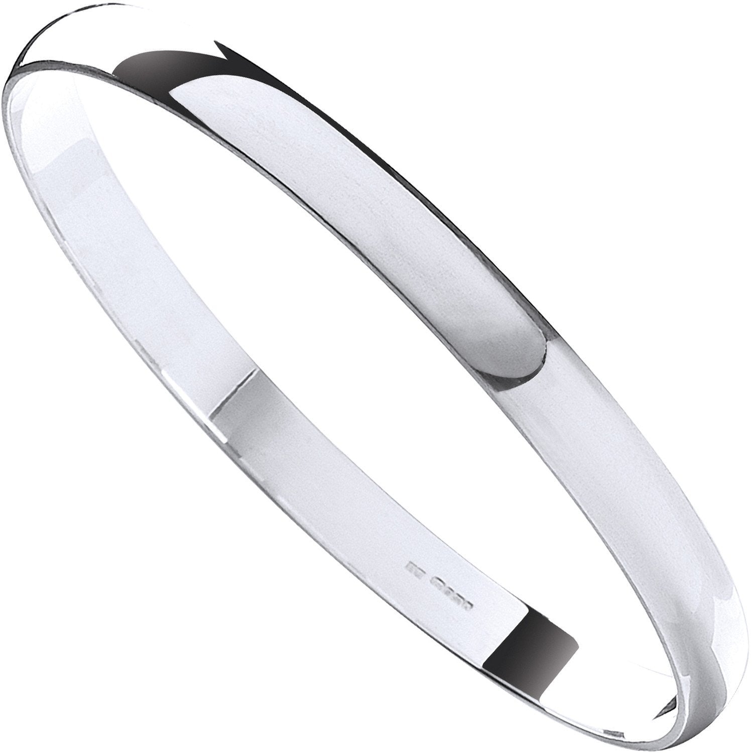 Silver 7mm D - Shaped Slave Bangle - Luxury Watch - Certified Authentic - Swiss Made – Luxury Watch by Imperial Time U