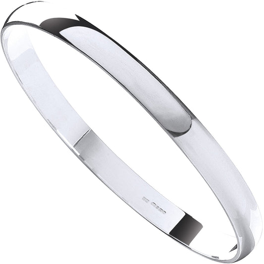 Silver 7mm D - Shaped Slave Bangle - Luxury Watch - Certified Authentic - Swiss Made – Luxury Watch by Imperial Time U