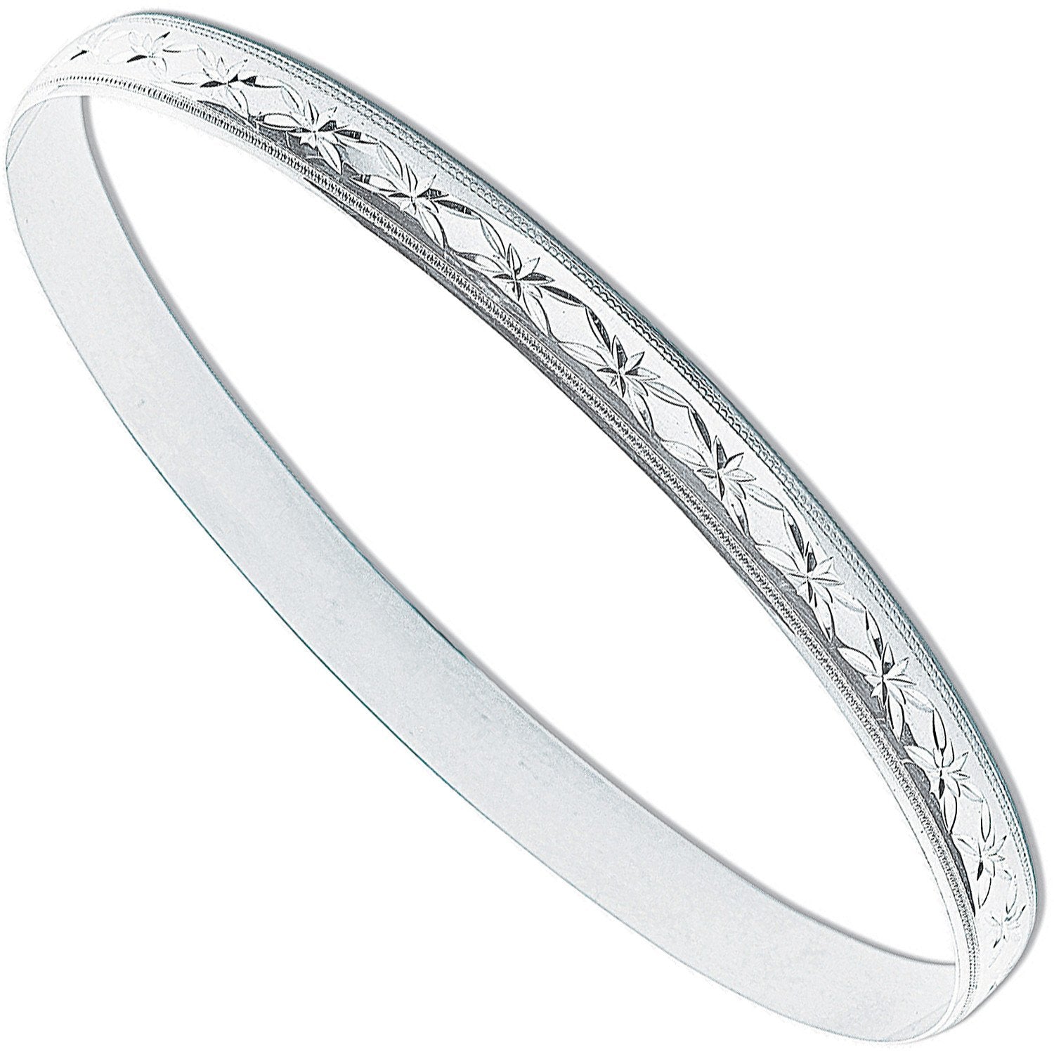 Silver 6mm D/C D-Shaped Slave Bangle - Luxury Watch - Certified Authentic - Swiss Made – Luxury Watch by Imperial Time