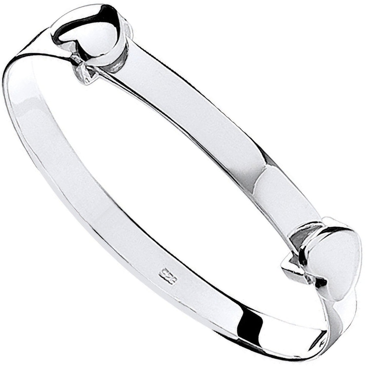 Silver Expandable Heart Baby Bangle - Luxury Watch - Certified Authentic - Swiss Made – Luxury Watch by Imperial Time