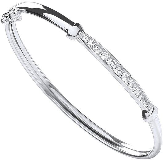 Silver Baby Cubic Zirconia Bangle - Luxury Watch - Certified Authentic - Swiss Made – Luxury Watch by Imperial Time UK