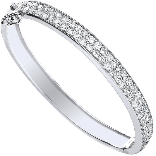 Silver Baby 2 Row Cubic Zirconia Bangle - Luxury Watch - Certified Authentic - Swiss Made – Luxury Watch by Imperial T